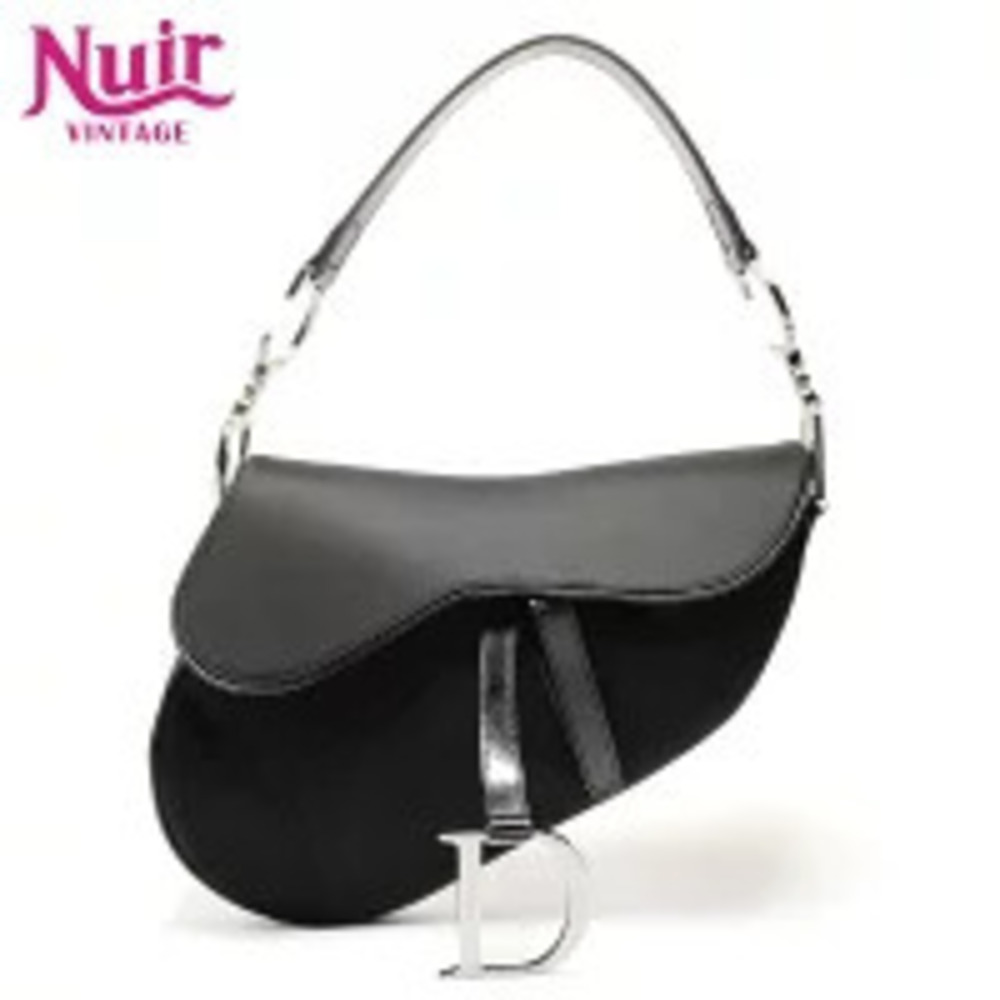 Christian Dior Saddle Bag Shoulder Black